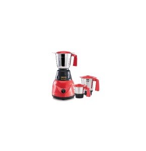 USHA SpeedMax 500-Watt Copper Motor Mixer Grinder with 3 Jars (Red/Black)
