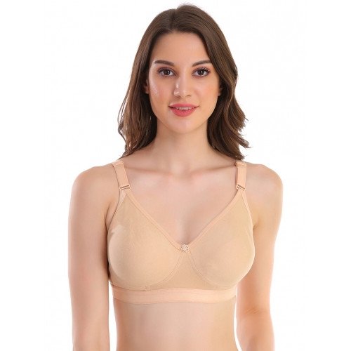 Pooja Ragenee Beige Cotton Maternity Bra