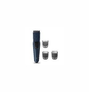 PHILIPS Skin-friendly Beard Trimmer - DuraPower Technology, Cordless Rechargeable with USB Charging, Charging indicator, Travel lock, No Oil Needed, Blue
