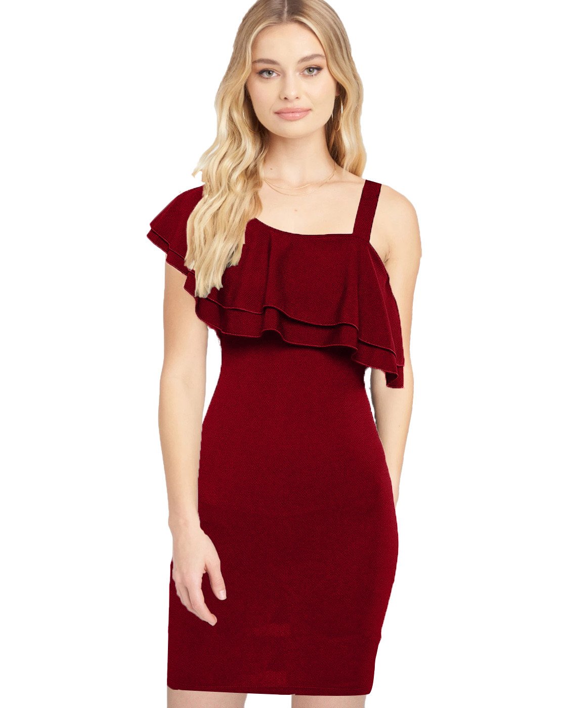 Women Bodycon Maroon Dress
