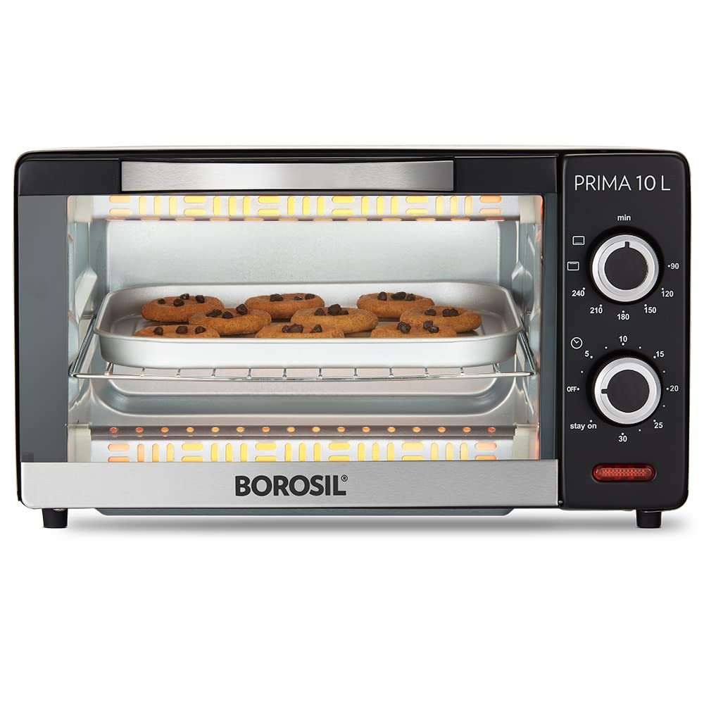Borosil 10 Liters Oven Toaster Grill, Grey