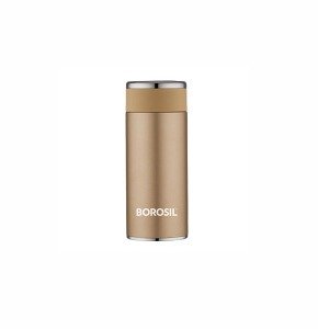Borosil Travel Smart 260 ML Rose Gold Vaccum Insulated Bottle/Flask