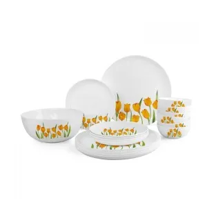 Cello Tulip Field Dinner Set Opal Dinnerware Royale Collection 27 Pcs