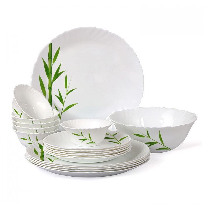 Cello Bamboo Grove Dinner Set Opal Dinnerware Royale Collection 19 Pcs