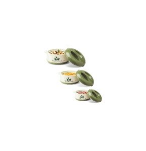 Milton Orchid Jr. Inner Steel Casserole Gift Set of 3, Green