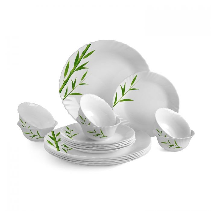 Cello Bamboo Grove Dinner Set Opal Dinnerware Royale Collection 18 Pcs (Component)