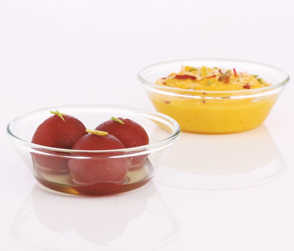 Borosil Venus Glass Katori Bowl Set-170ml-Set of 6-Transparent