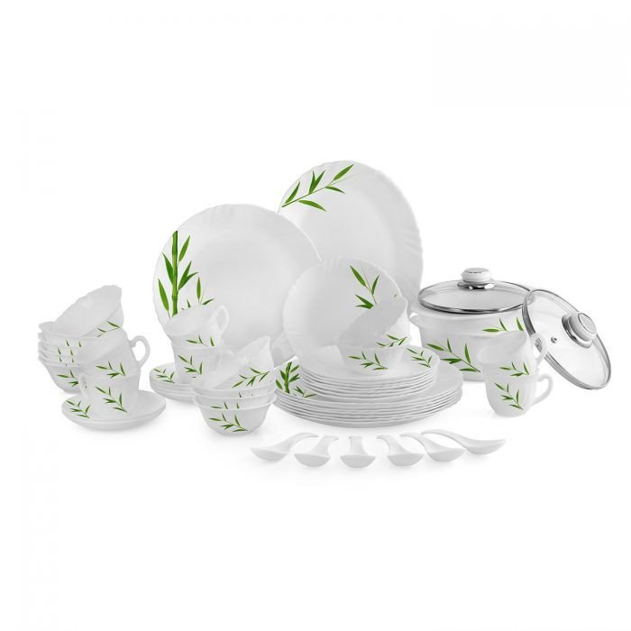 Cello Bamboo Grove Dinner Set Opal Dinnerware Royale Collection 45 Pcs (C)