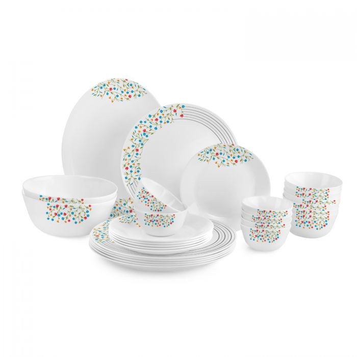 Cello Fine Floral Dinner Set Opal Dinnerware Zarah Collection 27 Pcs