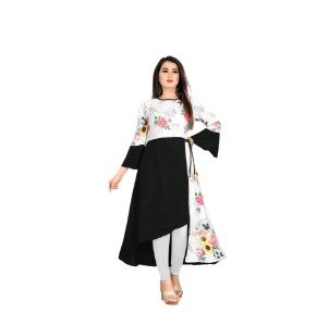 Lifestyle Fashionable Black And White Kurties