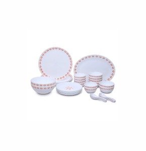 Larah By Borosil Gardenia Moon Dinner Set 33 Piece