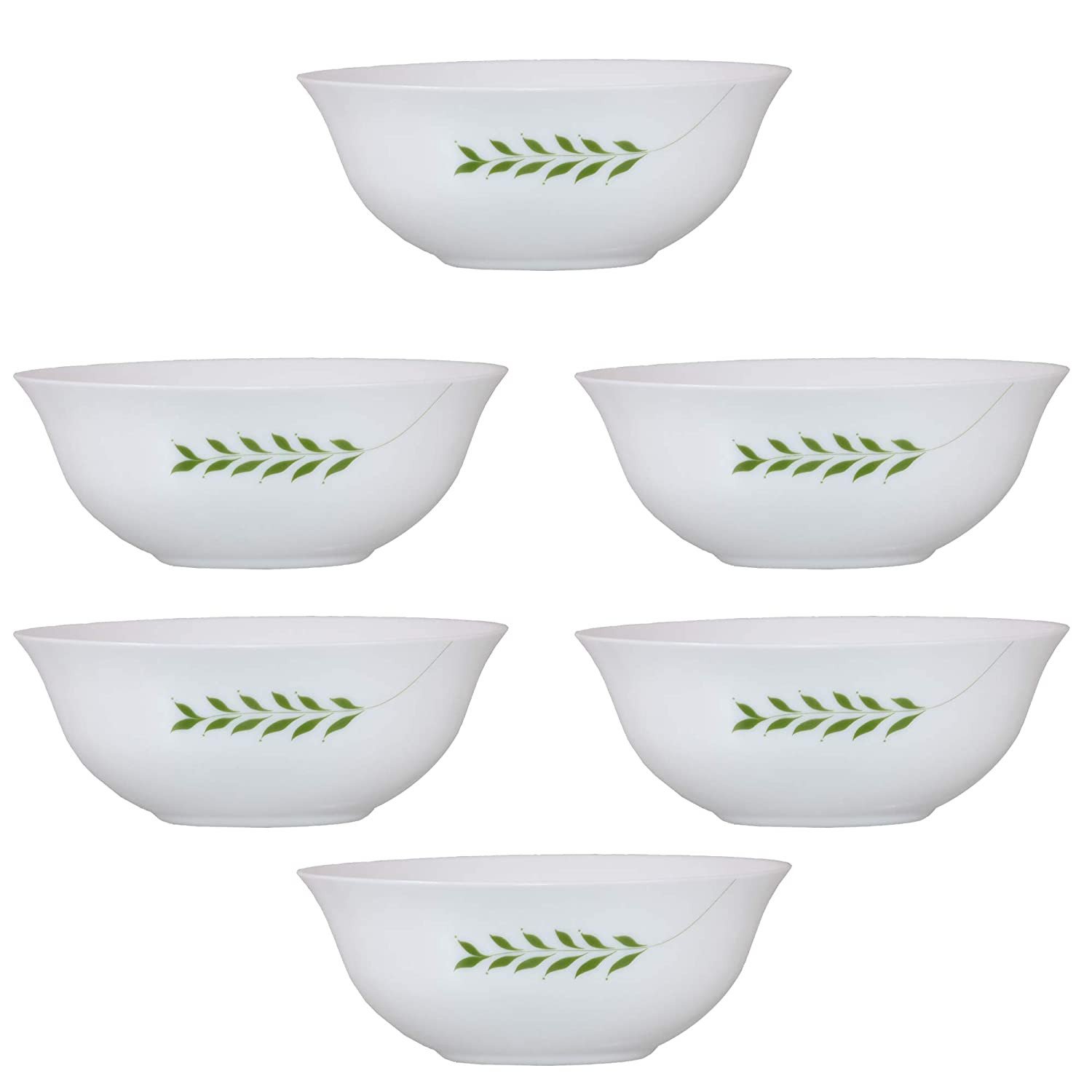 Larah by BOROSIL Veg Bowl (185ml, White)- Set of 6 (Botanica)