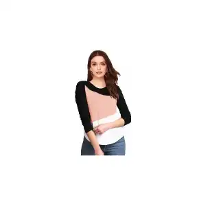 Full Sleeve Color Block Women Sweatshirt