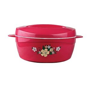 Cello Roti Plus Plastic Casserole with Lid, 2.5 Liters, Pink