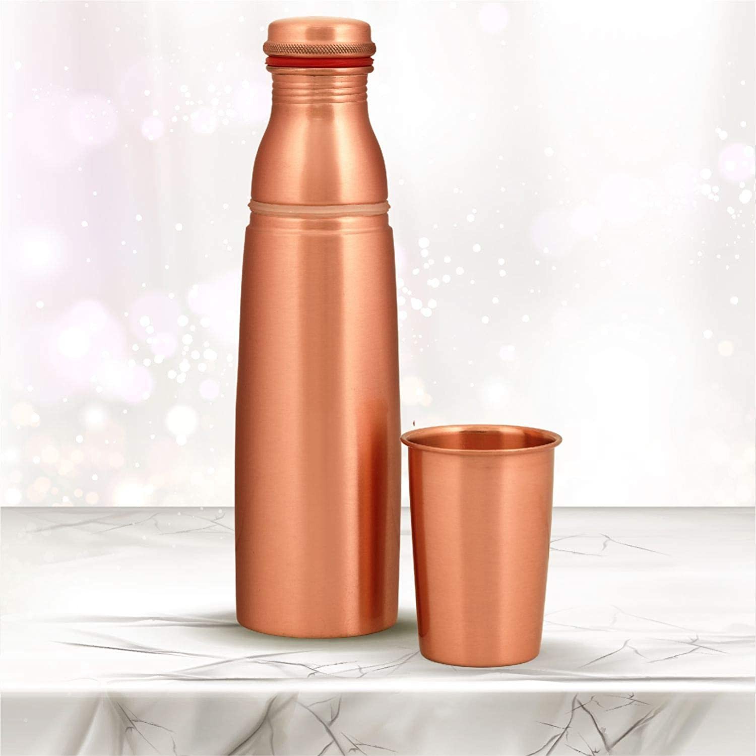 Cello Cop- Pura Shubh Copper Bottle, 1000 ml, Copper