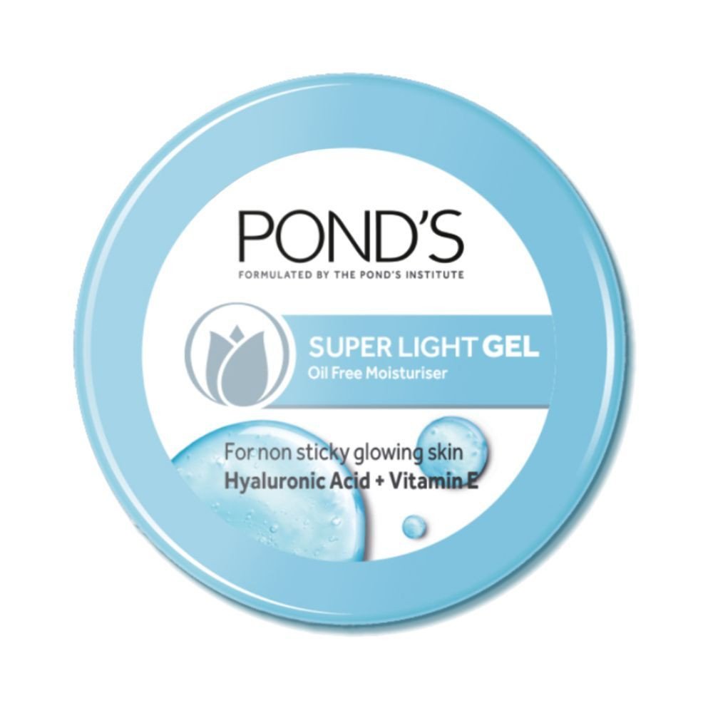 Ponds Super Light Gel Oil Free Moisturiser With Hyaluronic Acid + Vitamin E (73gm)