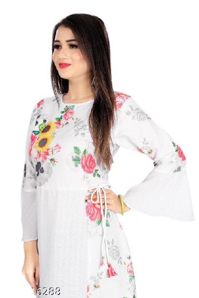 Lifestyle Fashionable White Kurties