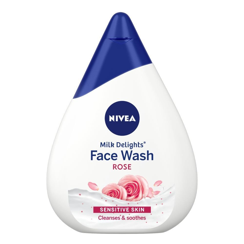NIVEA Women Face Wash for Sensitive Skin, Milk Delights Rose (100ml)
