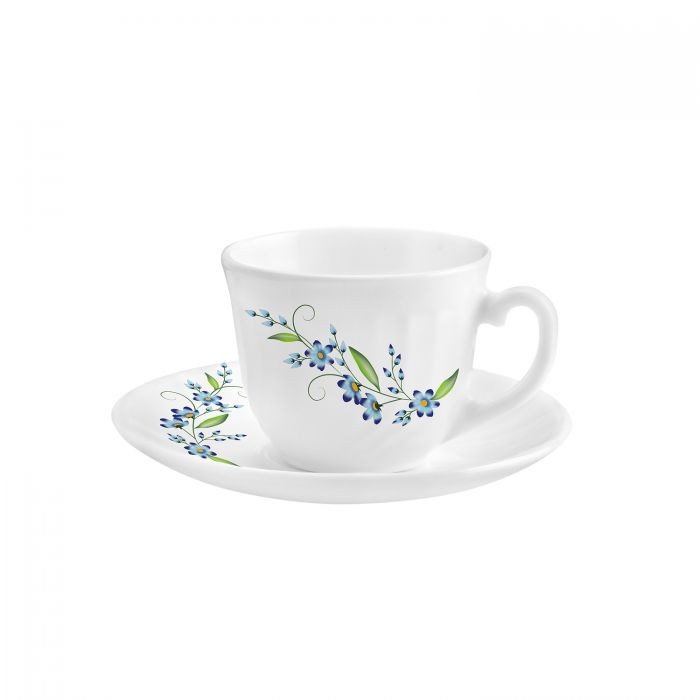 Cello Bella Blue Creeper Cup Saucer Set 6 Cup 6 Saucer