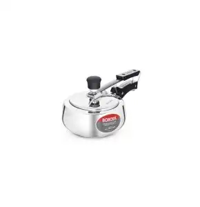 Borosil Pronto Induction Base Inner Lid Staninless Steel 1 L Pressure Cooker
