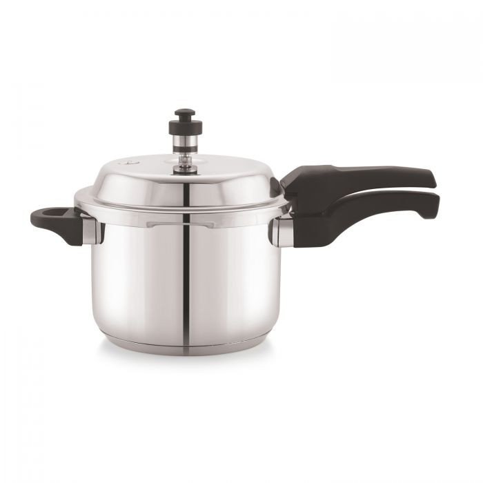 Cello 3 Litre ( 2 Container + 1 Lifter) Impact Bonded Chef Outer Lid Pressure Cooker- Cello Pressure Cooker (Color- Silver)