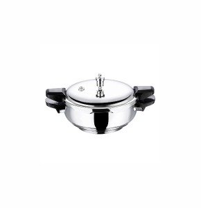 Vinod Stainless Steel Sandwich Bottom Magic Pressure Cooker, 5.5 Liter, Silver