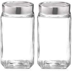 Cello Glass Jar - 2250 Ml, 2 Pieces, Transparent