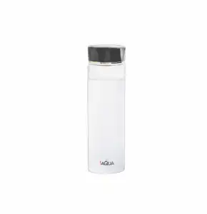 Cello Aqua Borosilicate Glass Water Bottle, 450ML, Black