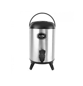 Cello Safari Stainless Steel Double Walled Water Jug & Dispensers, (Hot and Cold,Horeca Steel) 14000 ml
