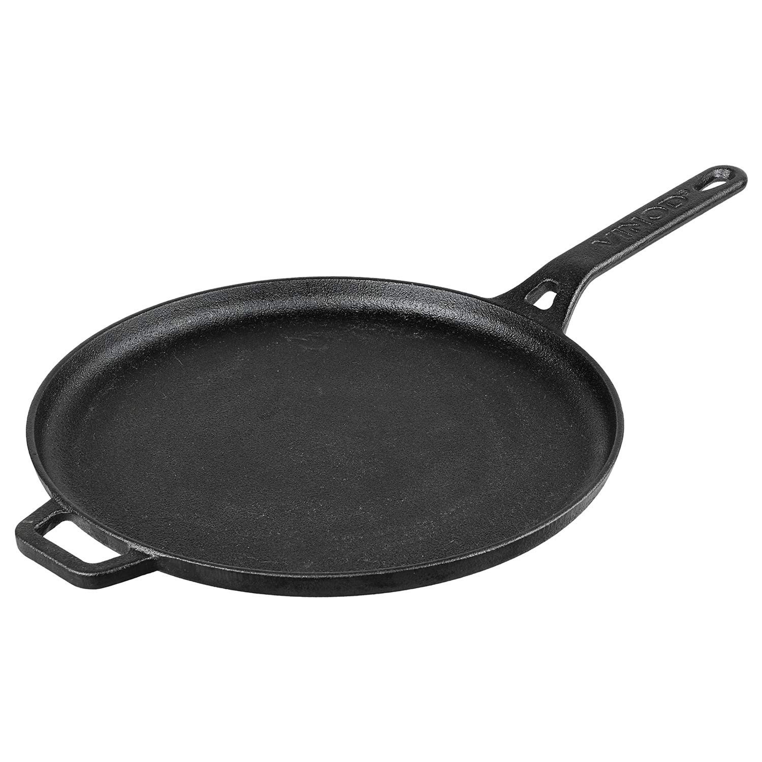 Vinod Legacy Pre-Seasoned Cast Iron Dosa Tawa, 26 cm, Induction Friendly,Black, 1 Piece, (LCIDT26)