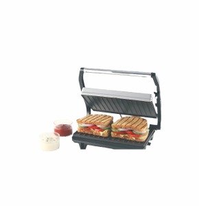 Prime Grill Sandwich Maker 700 W, opens 90°