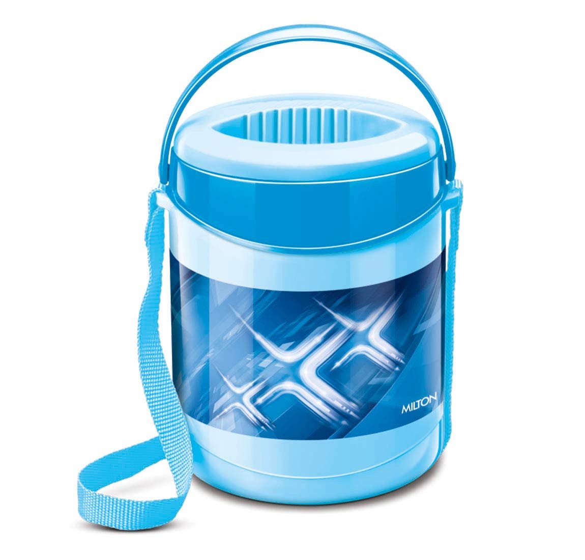 Milton Econa Deluxe 3 container Insulated Stainless Steel Lunch Box, Blue, 780 ml