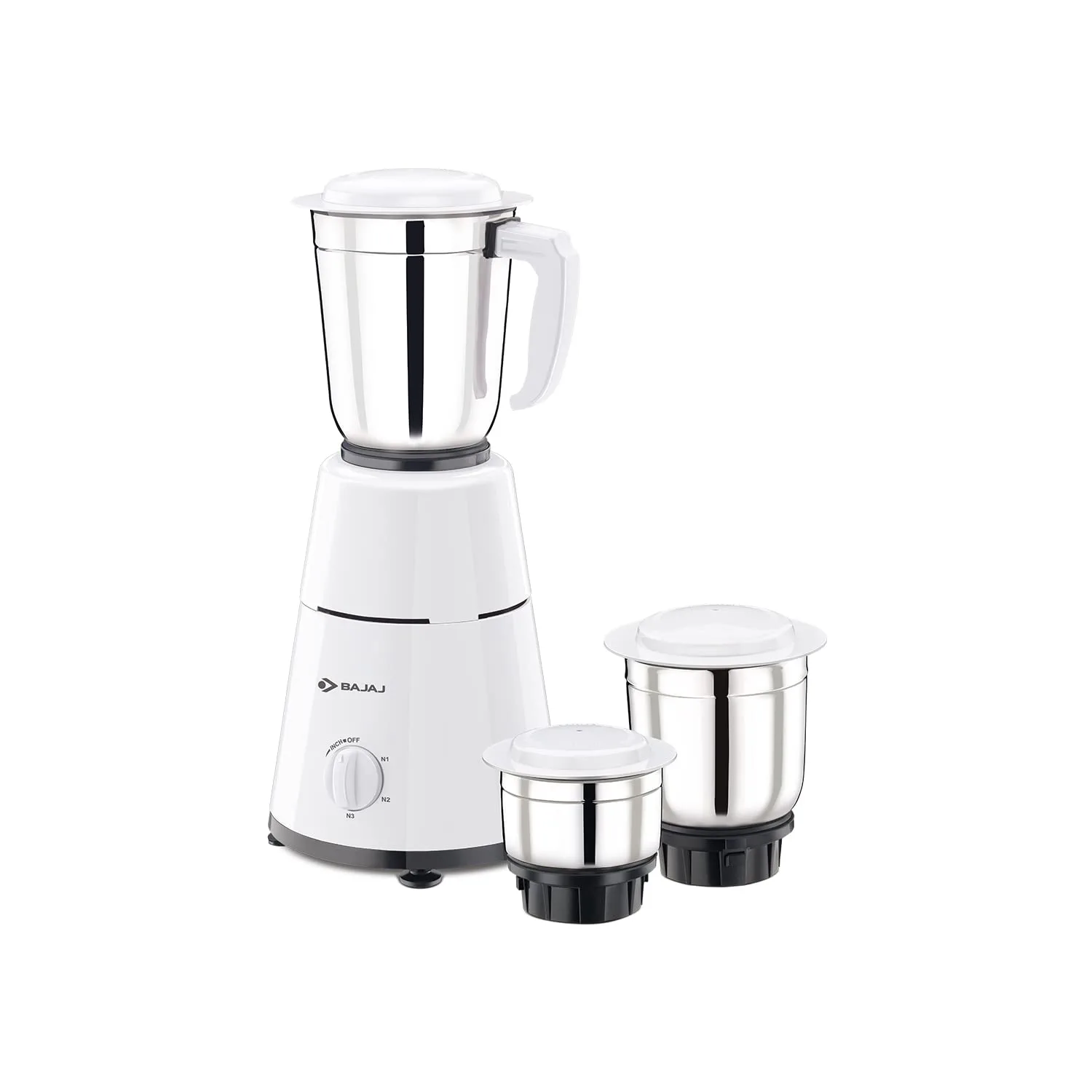 Bajaj 500 Watt GX-1 Mixer Grinder with 3 Jars- white
