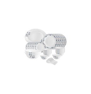 Cello Imperial Vinea Opalware Dinner Set, 11 inch Full Plate, 33 Pieces, White