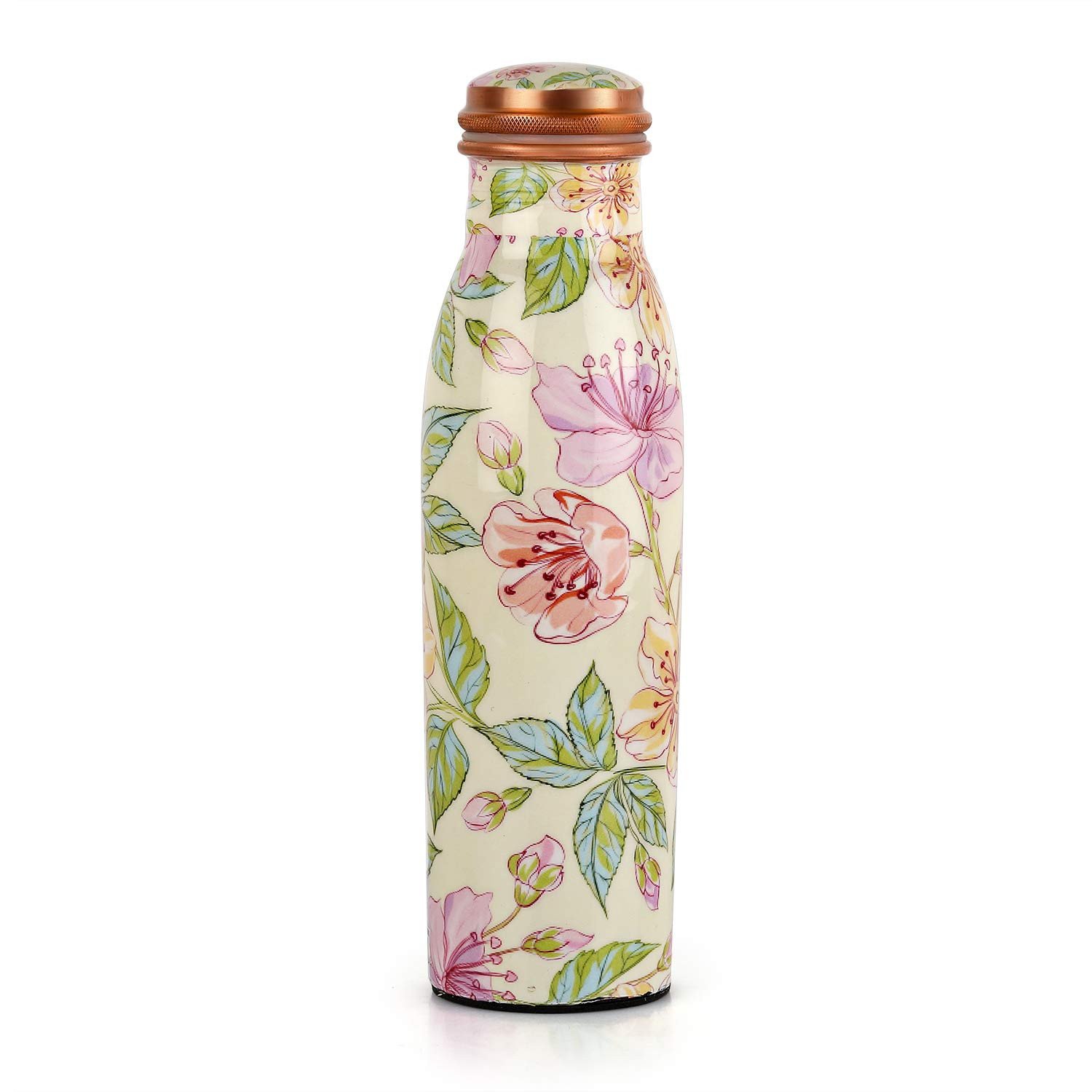 Cello Cop-Pura Good Earth Copper Water Bottle, 1000ml, Set of 1, Flora